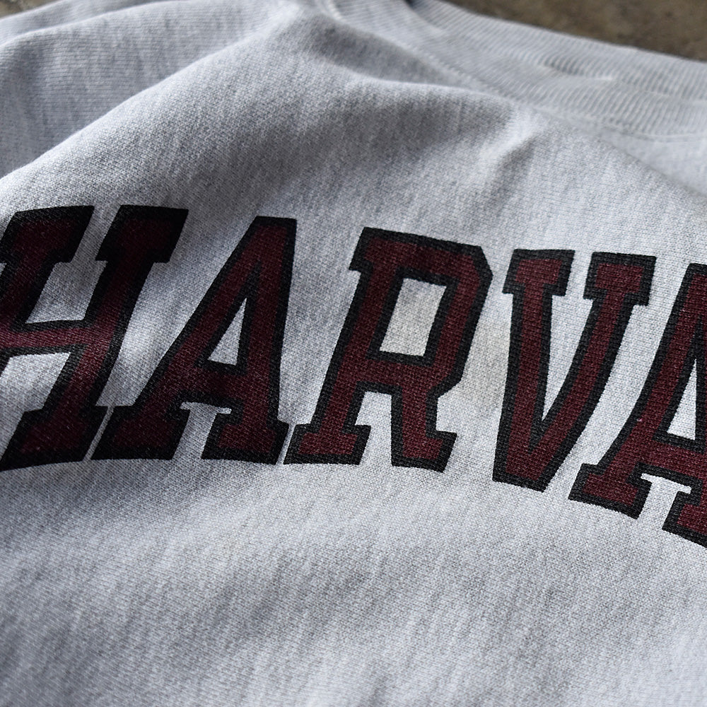 90's Champion “HARVARD” 染み込みプリント RWスウェット USA製 240512H