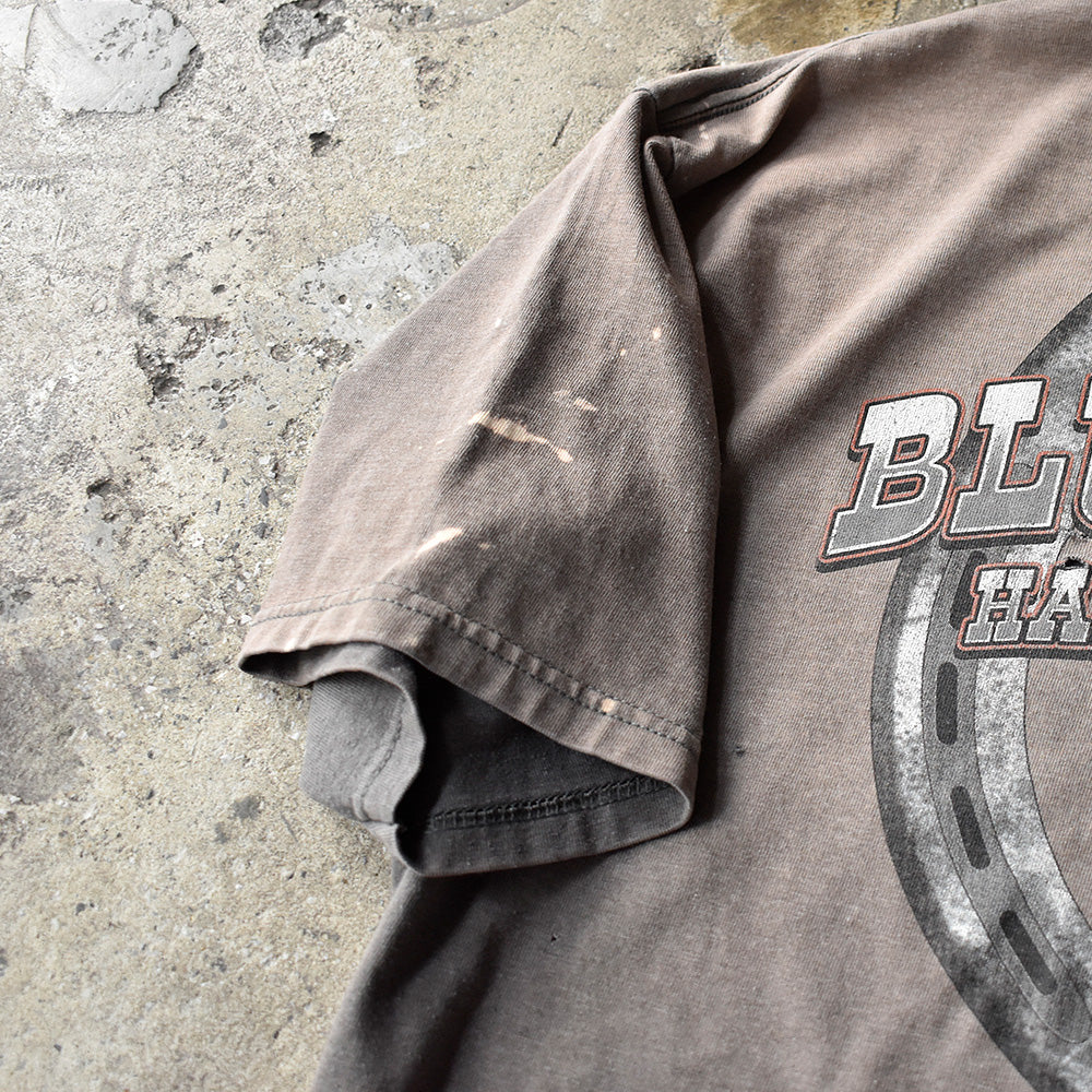 Y2K ボロ！ Harley-Davidson “Skull” バイク Tシャツ 250808H