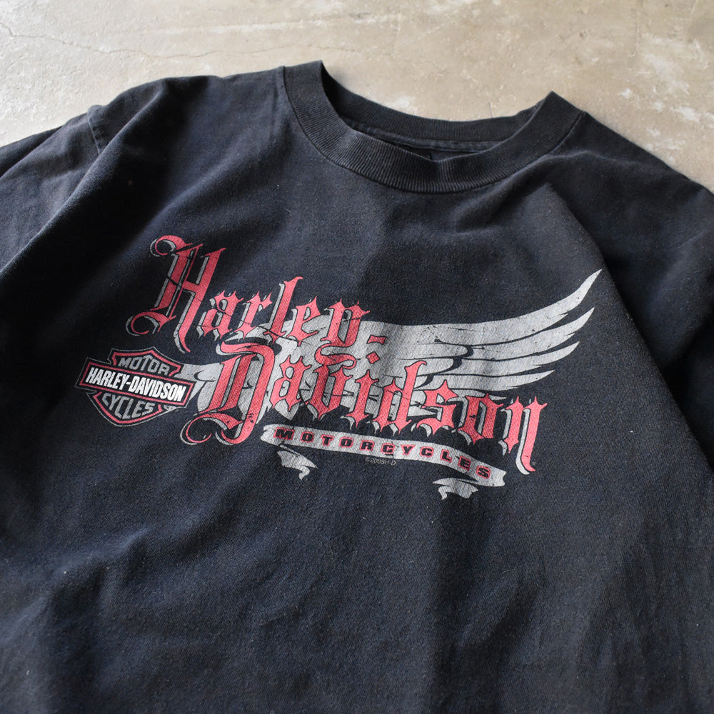 Y2K Harley Davidson 両面プリント Tシャツ 240904