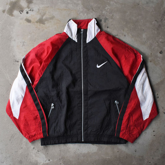 90’s NIKE ロゴ刺繍 ナイロン トラックジャケット 250403