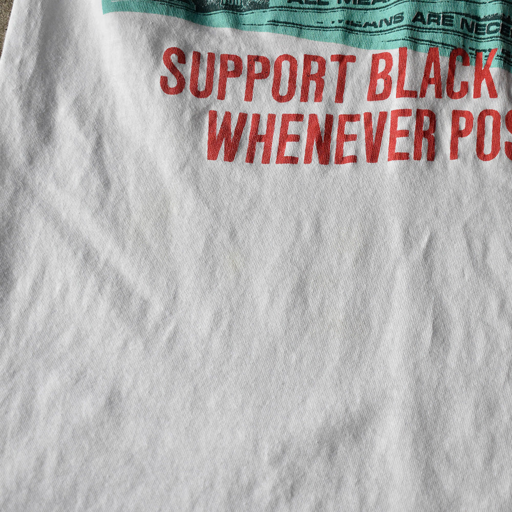 90's Malcolm X “The Black Dollar is a Terrible Thing to Waste” ドル札Tシャツ 240317H