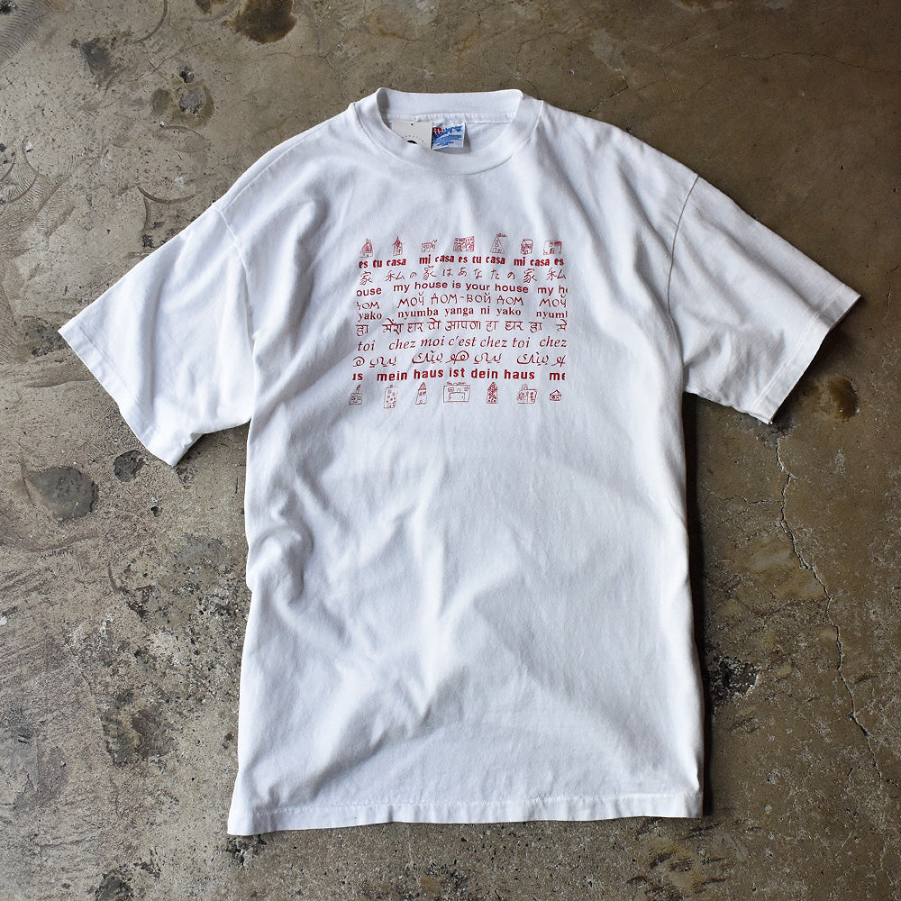 90's “My House Is Your House” メッセージ Tシャツ USA製 250816H