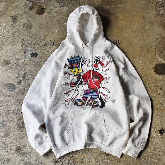 90’s Looney Tunes “” キャラクター パーカー USA製 231215