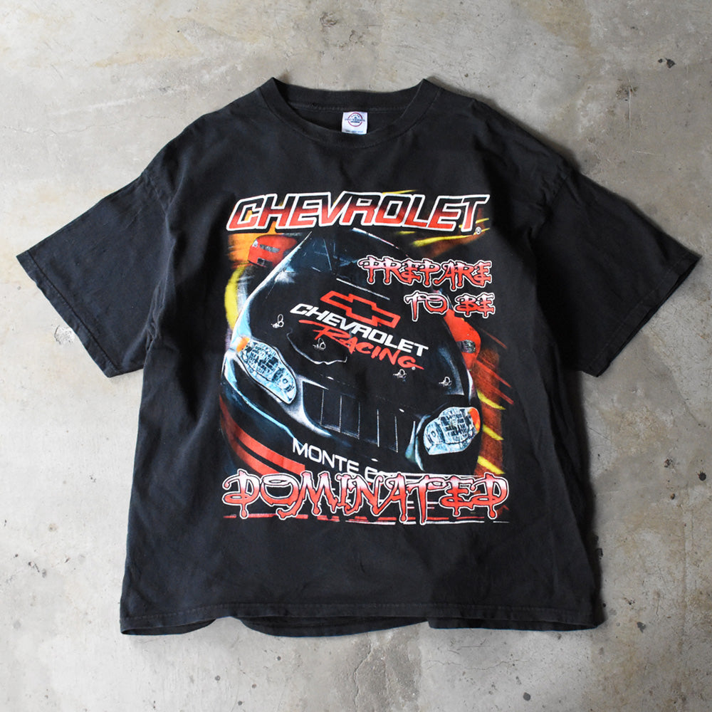 “CHEVROLET / WORLD DOMINATION TOUR”両面プリント レーシングTシャツ 240620