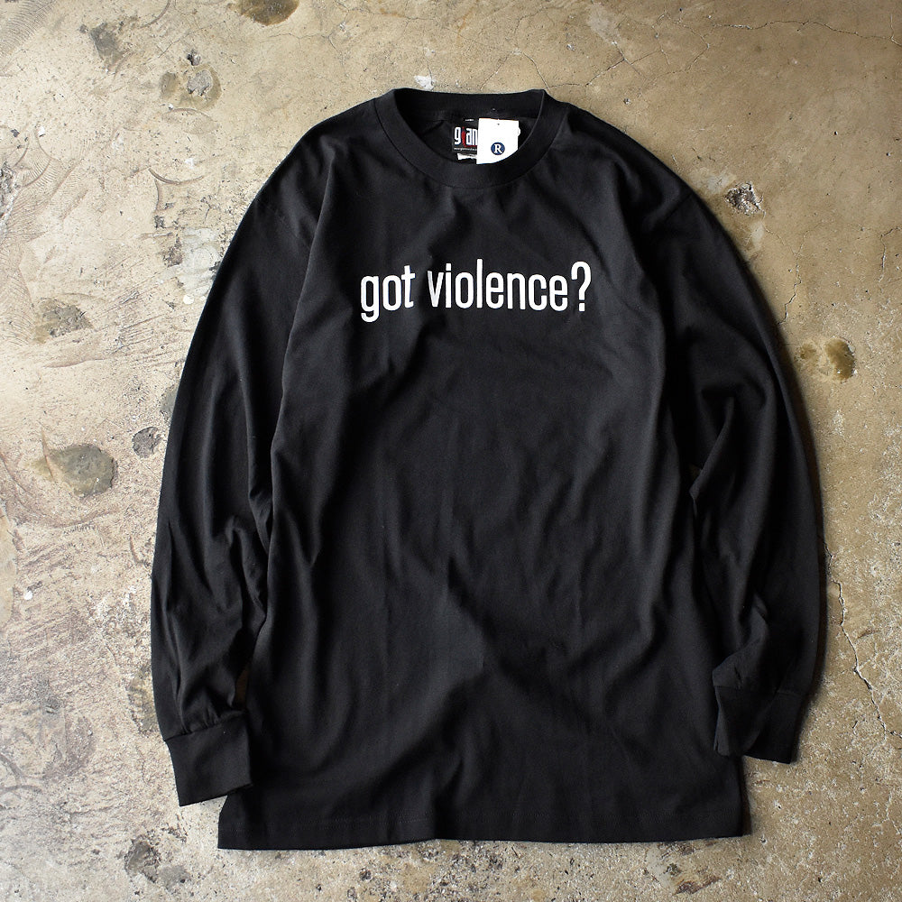 マリリン・マンソン got violence? メッセージ ロングスリーブTシャツ 90年代〜 ブラック ヴィンテージ