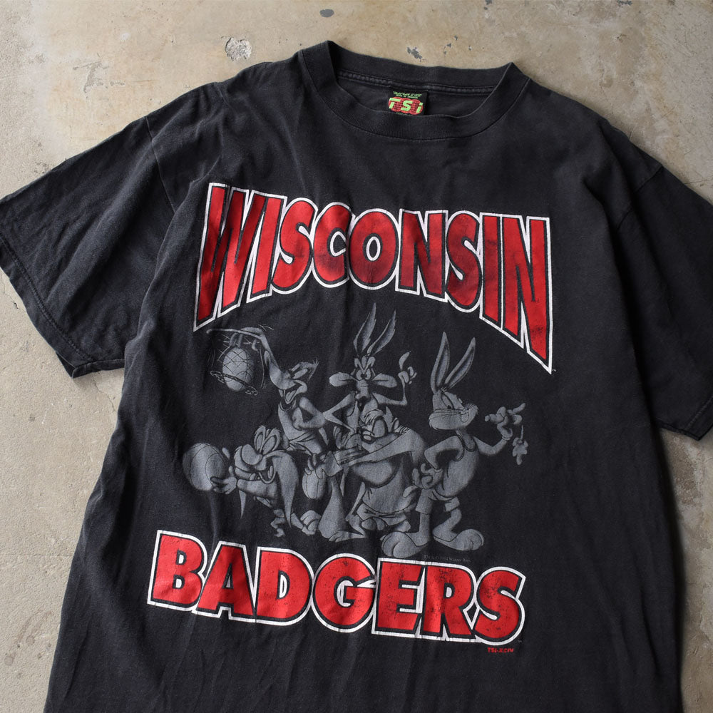90’s Looney Tunes ”Wisconsin badgers” キャラクター Tシャツ 250515