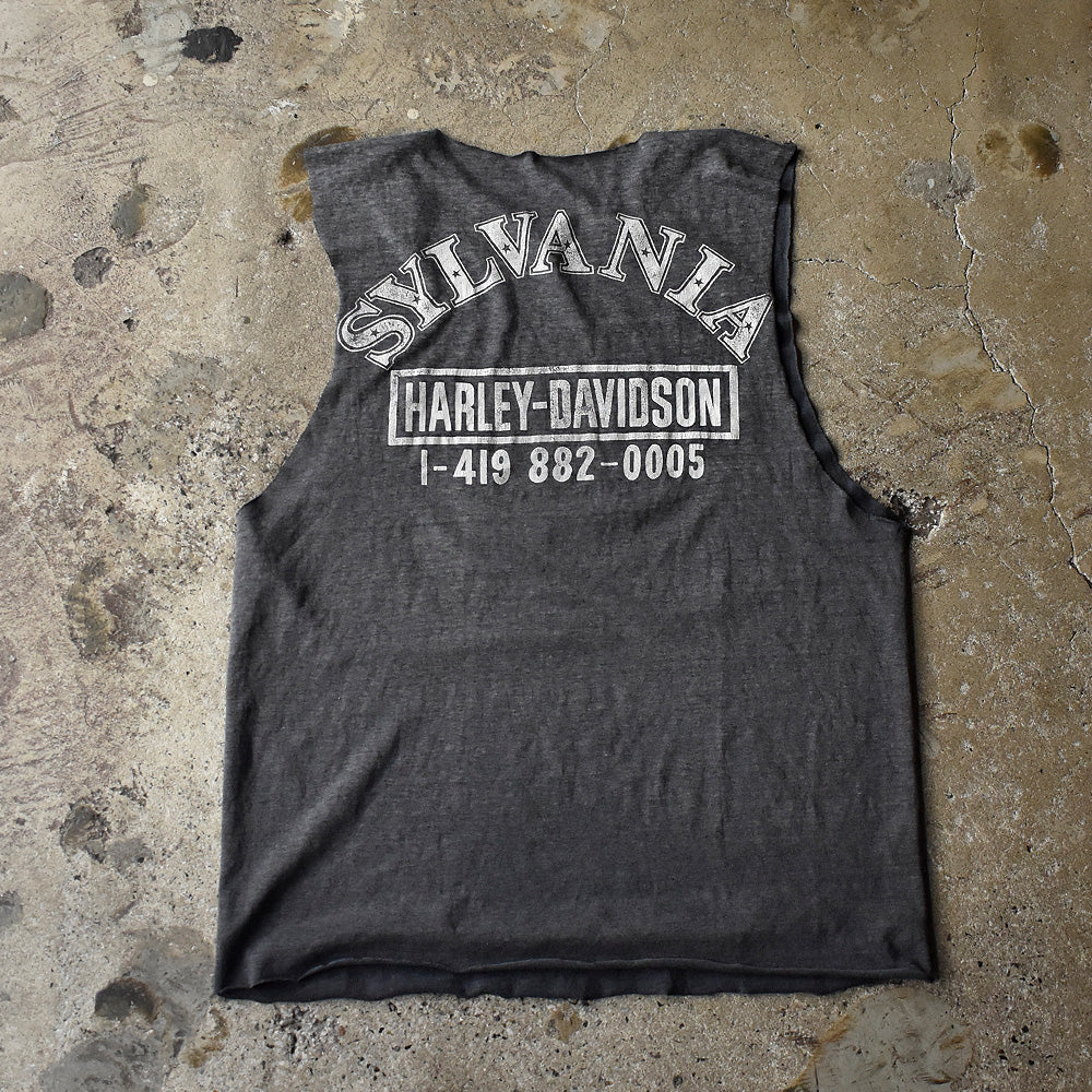 80's “Harley-Davidson“ ロゴ カットオフ！ バイク Tシャツ 250730H