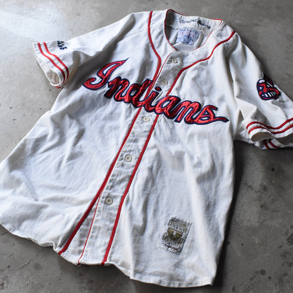 90’s STARTER “MLB Cleveland Indians” 1954復刻 ベースボールシャツ 250412
