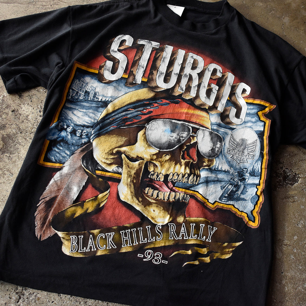 90's “Sturgis Black Hills Rally” スカル バイク Tシャツ 250823H