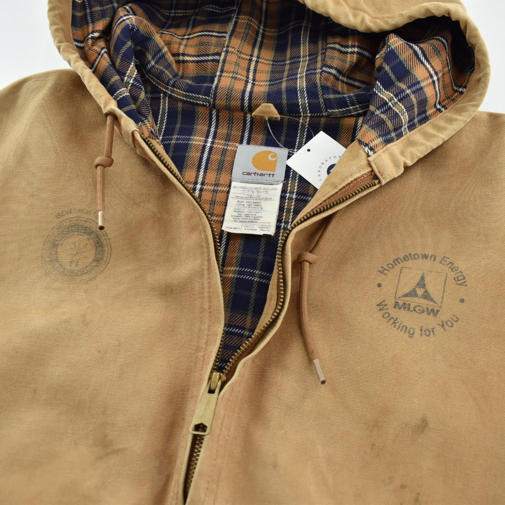 Y2K Carhartt アクティブジャケット フランネル チェックライナー USA製 260605H