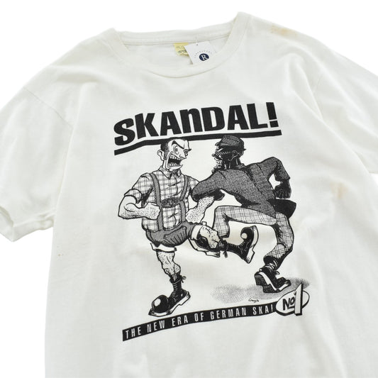 Ska Ska Skandal! No.1 ポークパイ ジャーマンスカ ロックTシャツ 80年代 白 ヴィンテージ