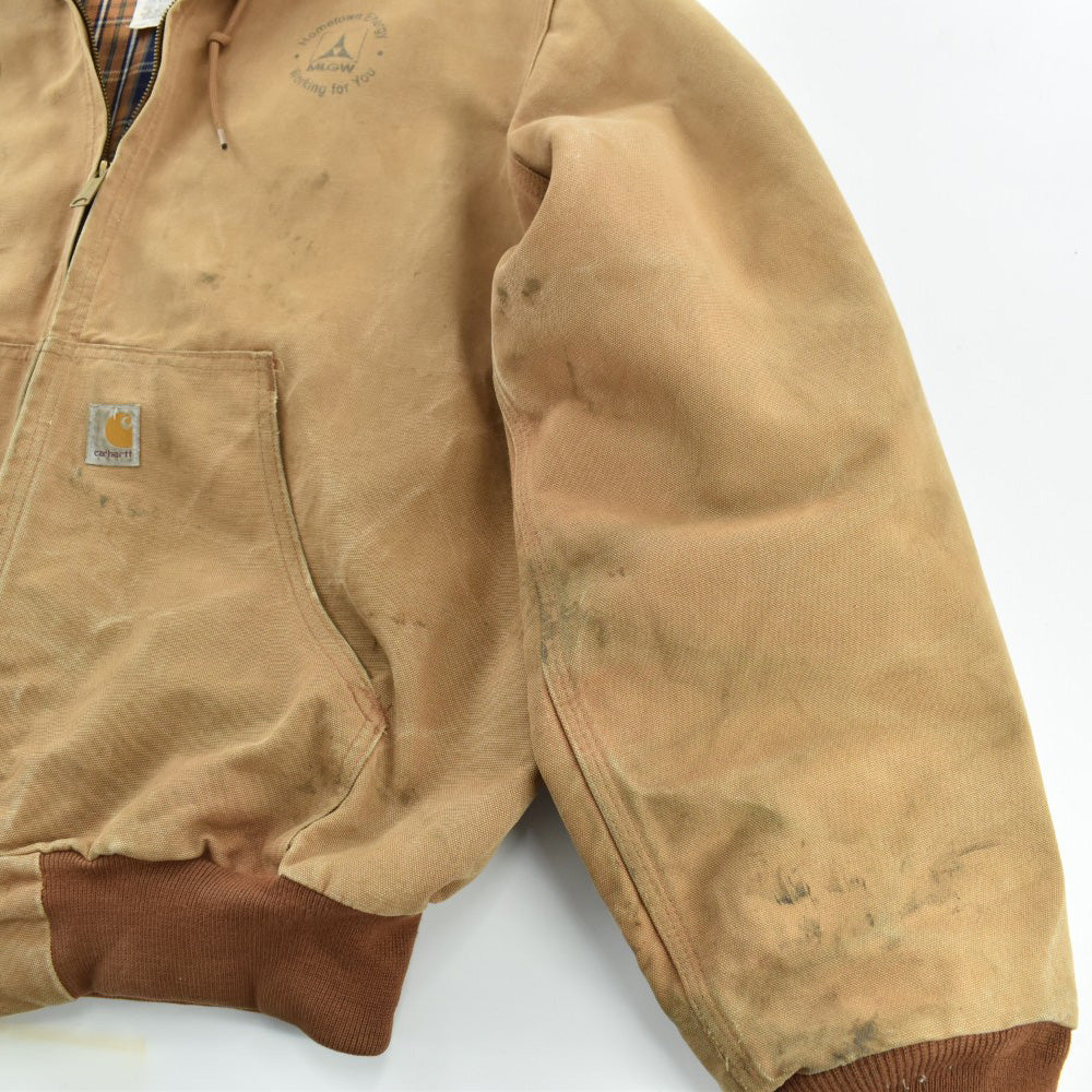 Y2K Carhartt アクティブジャケット フランネル チェックライナー USA製 260605H