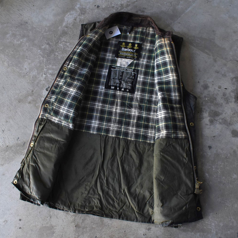 90’s 旧3ワラント Barbour “Westmorland” オイルドベスト 251202H