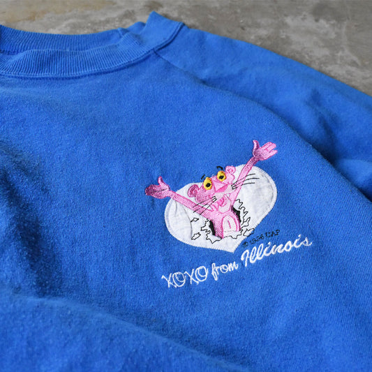 90’s Pink Panther 刺繍 キャラクター スウェット 251007H