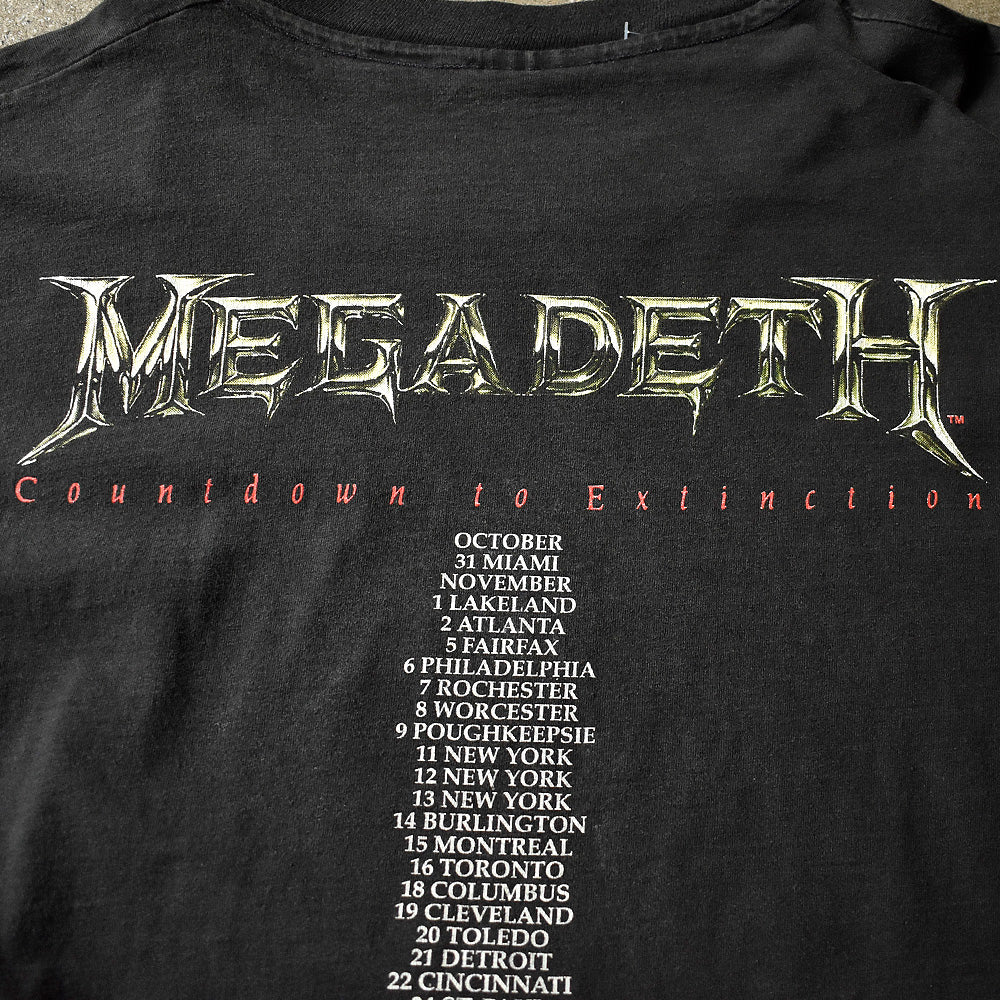 90's MEGADETH “Countdown to Extinction” Tour Art by Ed Repka Tシャツ 241202H