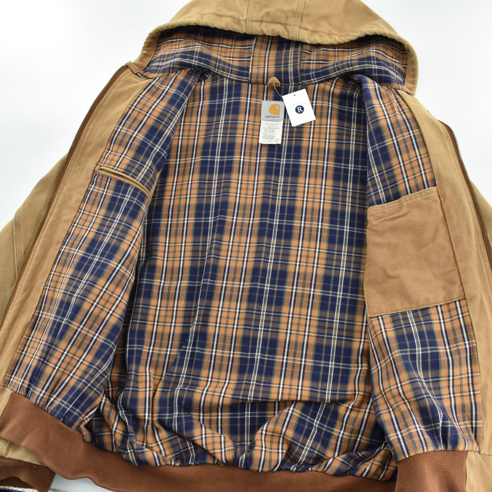 Y2K Carhartt アクティブジャケット フランネル チェックライナー USA製 260605H