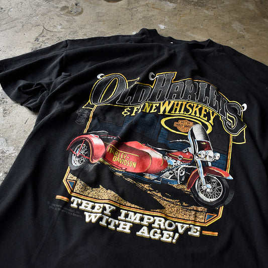 80's Harley Davidson “OLD HARLEYS & FINE WHISKEY” Tシャツ 240728H