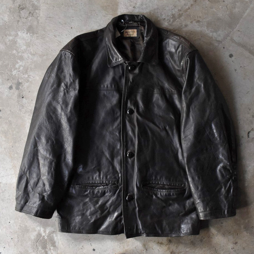 80’s Leather Crest レザージャケット カーコート 251114H
