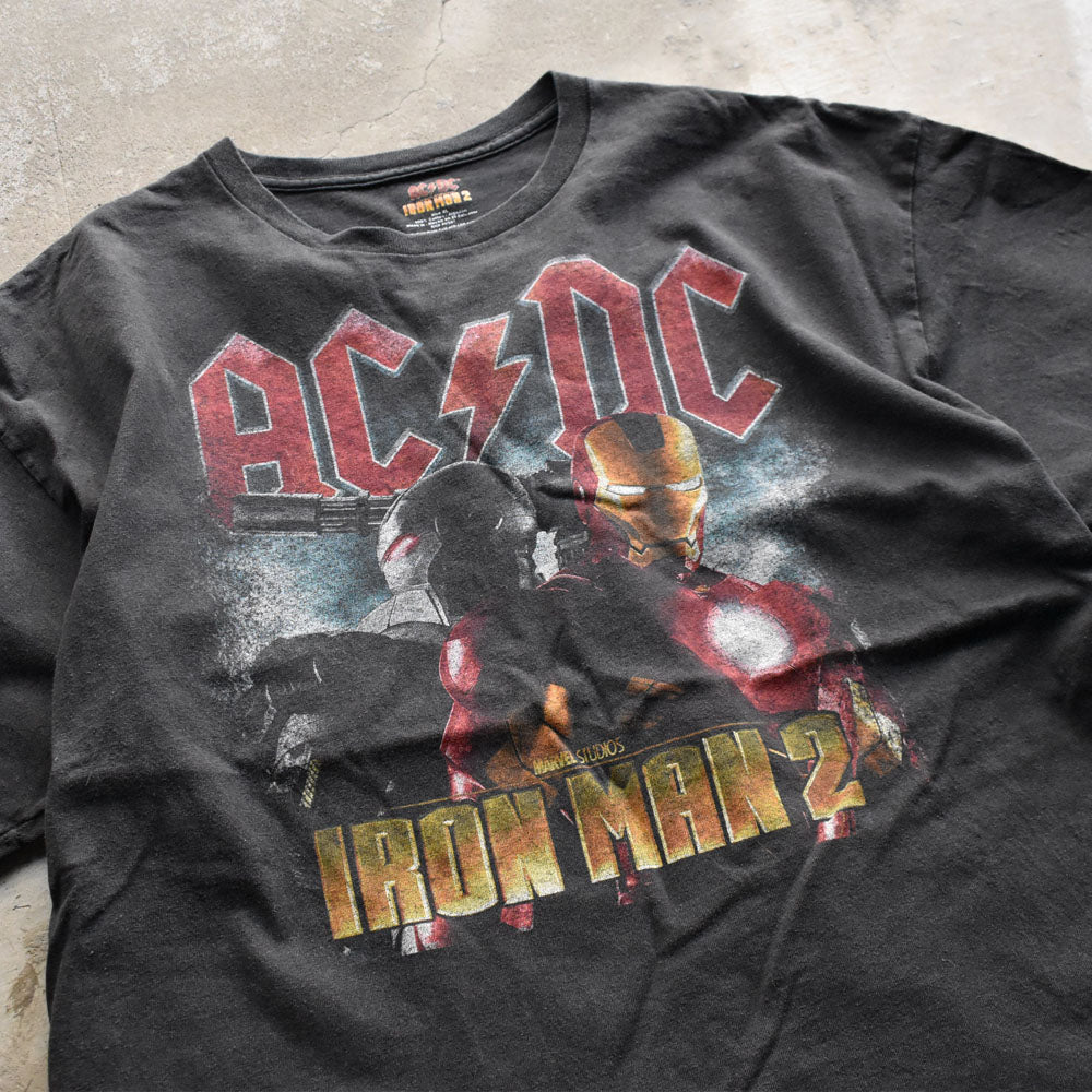 “AC/DC × IRON MAN 2” ムービー バンドTシャツ 240730