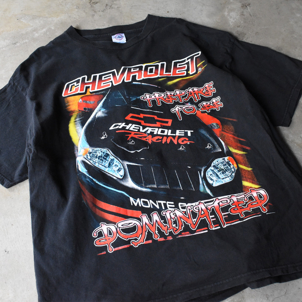 “CHEVROLET / WORLD DOMINATION TOUR”両面プリント レーシングTシャツ 240620