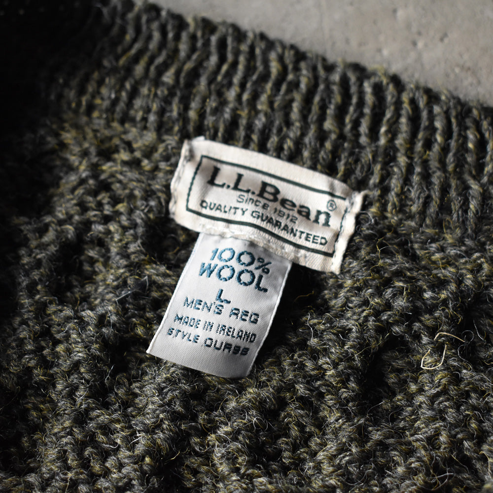 L.L.Bean ケーブル編み アランセーター ニットカーディガン 231117
