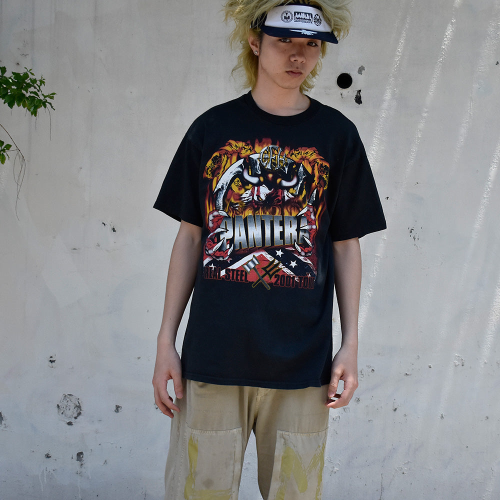 Y2K Pantera “REAL STEEL TOUR 2001” Tシャツ 250624H