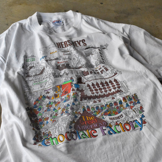 90's Hanes “HERSHEY'S / Chocolate Factory” 企業 Tシャツ 240427