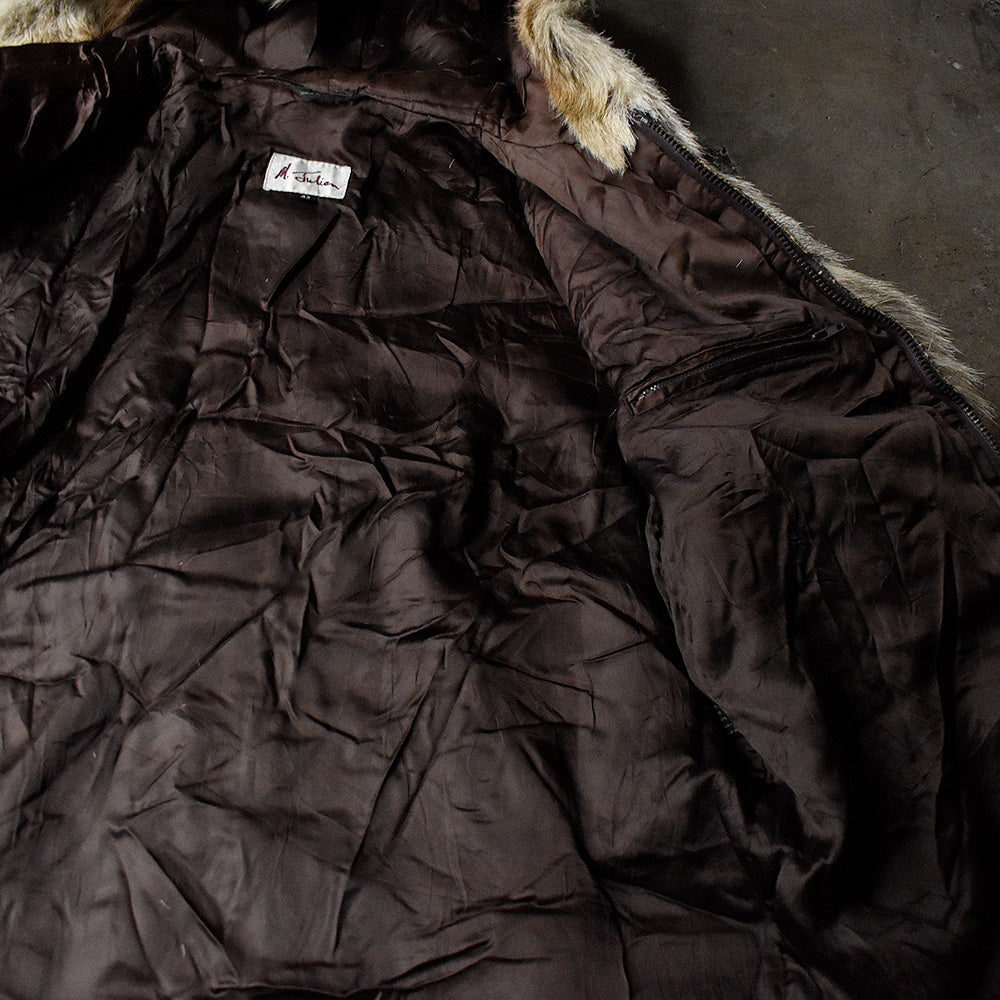 80's M.Julien Real fur フード付きジャケット 231212H