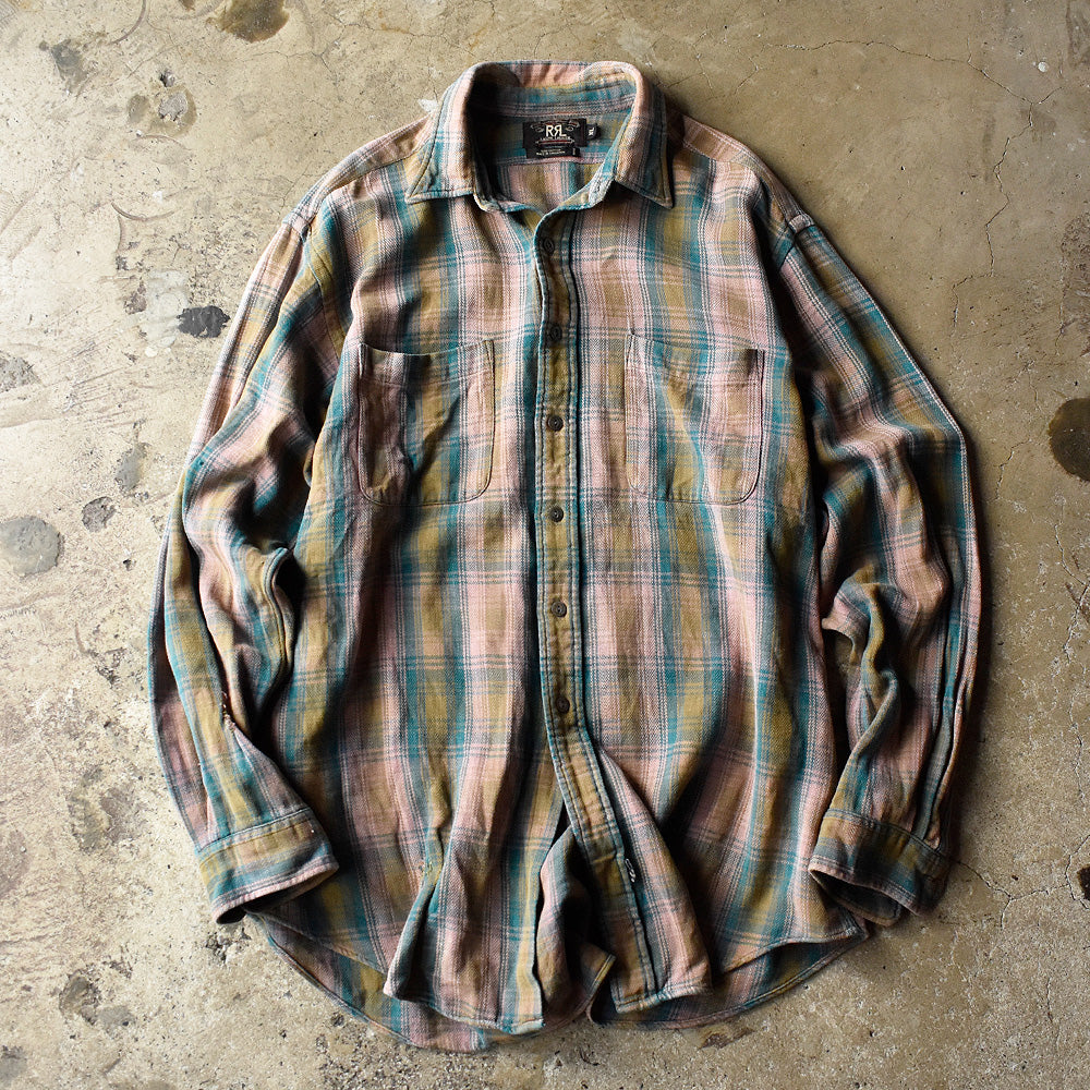 90's Ralph Lauren “RRL“ チェック柄 フランネルシャツ 240915H
