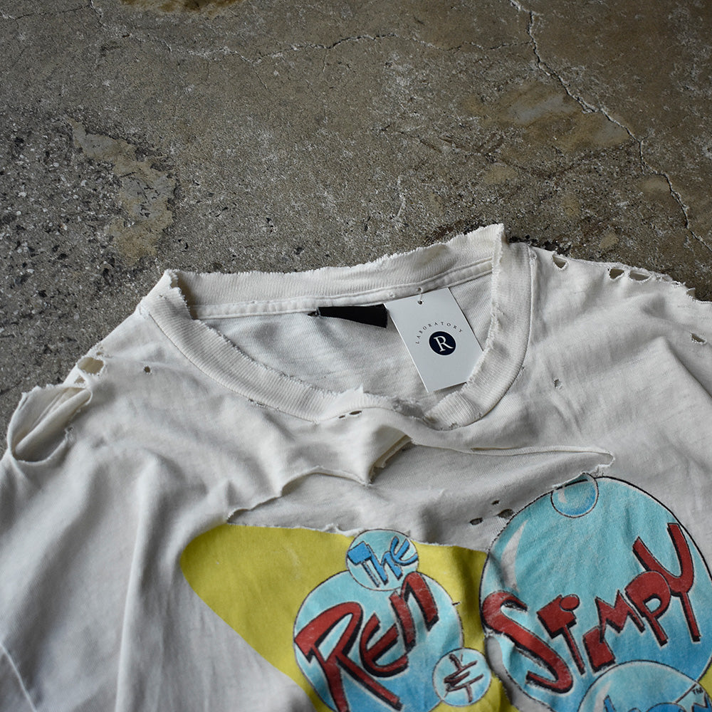 90’s ボロ！ “The Ren and Stimpy Show“ 海外アニメ キャラ Tシャツ USA製 250828H