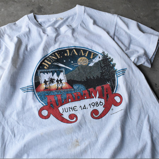 80’s ALABAMA “JUNE JAMMER / JUNE JAM V, JUNE 14, 1986” バンドTシャツ USA製 240712