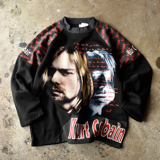90's デッドストック! NIRVANA "Kurt Cobain" スウェット Euro製 250219H