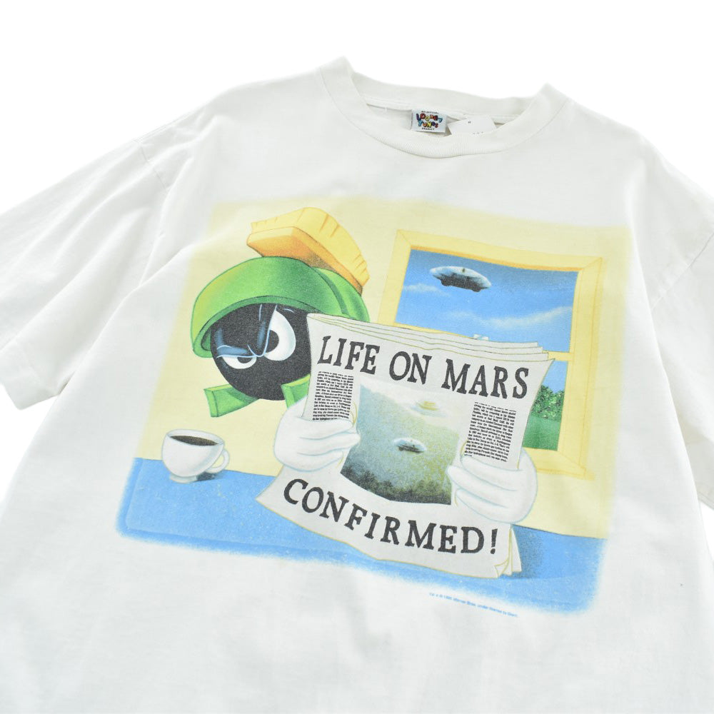 90's LOONEY TUNES "MARVIN THE MARTIAN & UFO" キャラT USA製 260327H
