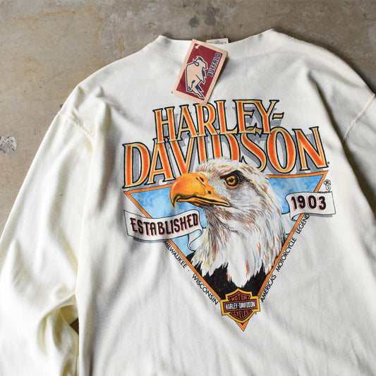 90’s デッドストック Harley-Davidson “stargis” ヘンリーネック ロングスリーブ Tシャツ 250531