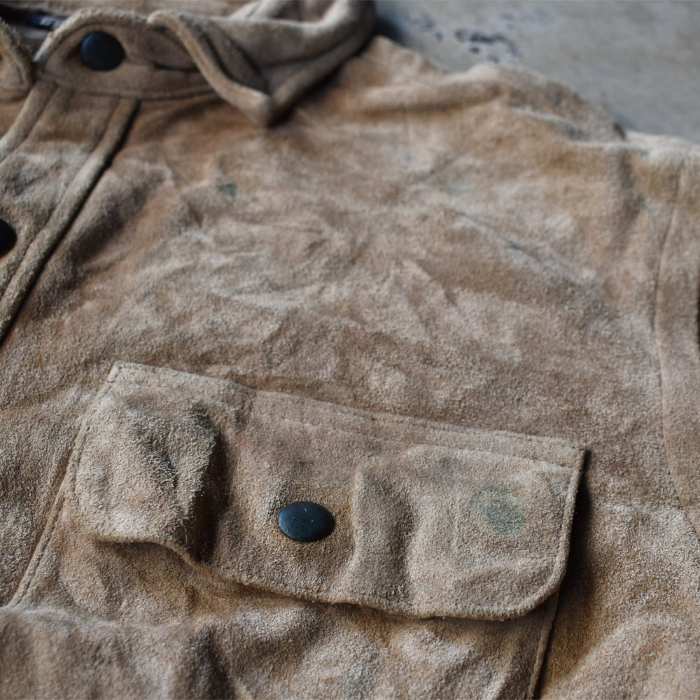 90's Polo Ralph Lauren スエード レザーシャツ 231004