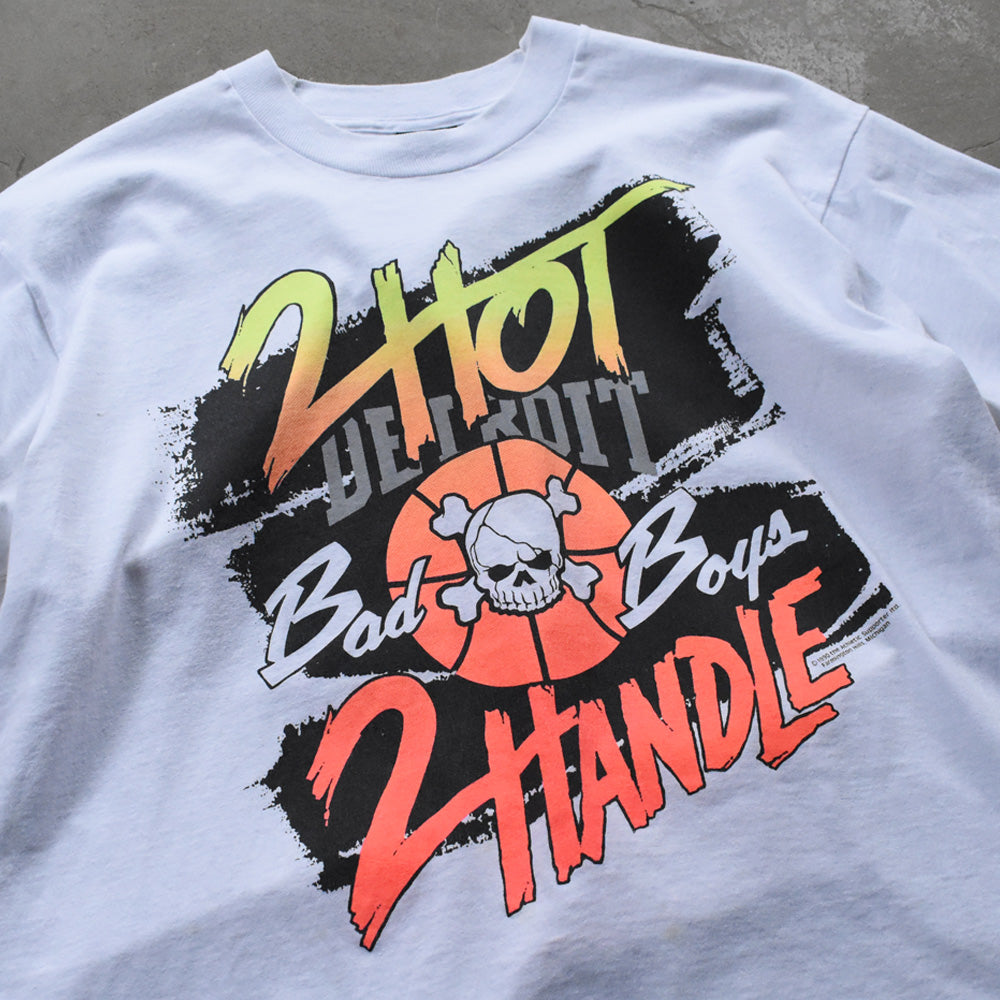 90's “NBA Detroit Pistons / BAD BOYS” スカル バスケ Tシャツ USA製 250615