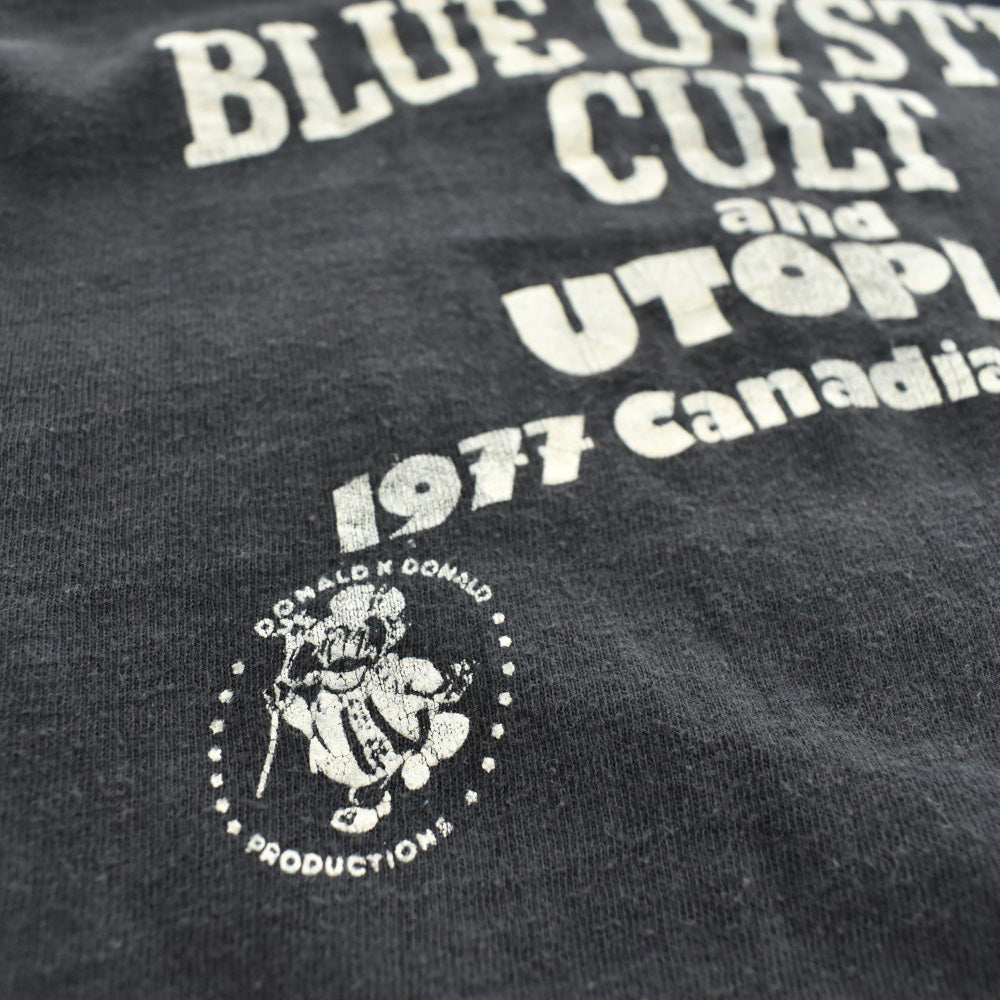 70's BLUE ÖYSTER CULT & UTOPIA "1977 Canadian Tour" ハードロック Tシャツ 260904H