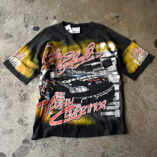 Y2K AOP！ CHASE authentics "Tough Competitor" レーシング Tシャツ USA製 250727H