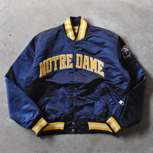 90's STARTER “Notre Dame” ナイロン アワードジャケット 250211