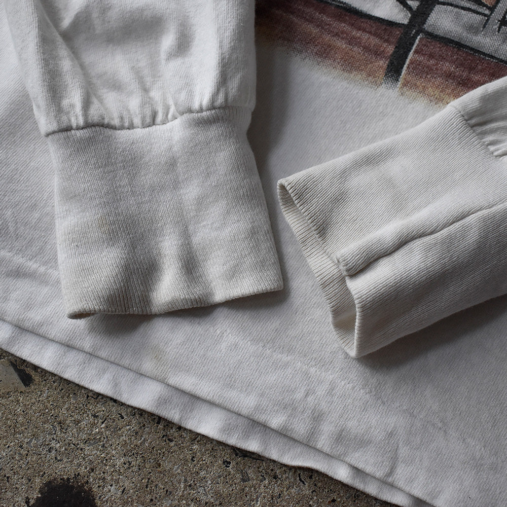 90's Looney Tunes “Tasmanian Devil / NO COMMENT!” 海外アニメ キャラ 長袖 Tシャツ USA製 250807H