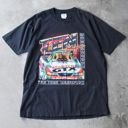 Y2K John Force “10 TIME CHAMPION” レーシング Tシャツ 250801