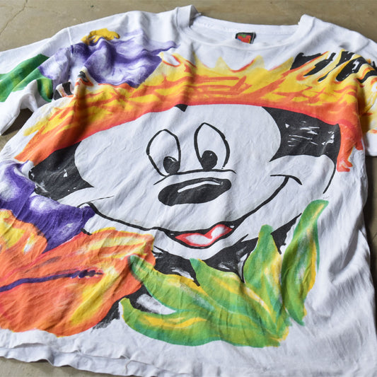 90’s Disney AOP！ ”Mickey” キャラ Tシャツ USA製 240424