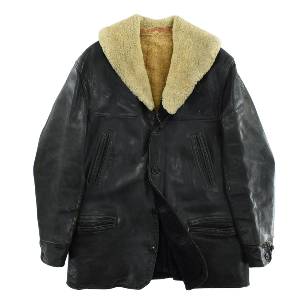 30’s GENUINE HORSEHIDE シングル レザーカーコート 260106H