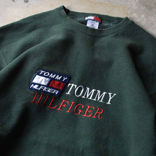 90-00’s ブートレグ TOMMY HILFIGER 刺繍ロゴ スウェット 240928