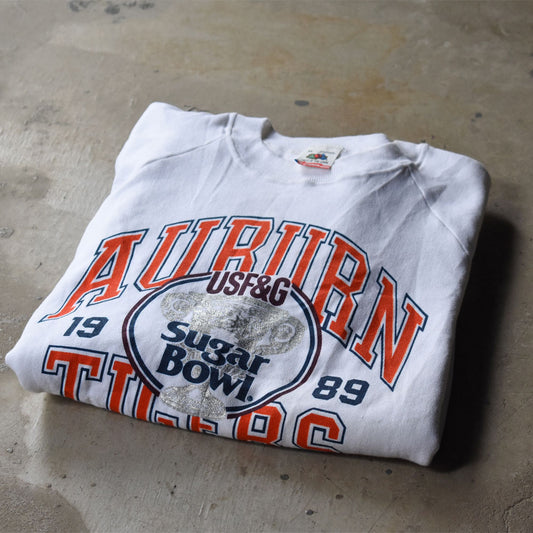 デッドストック! 80’s FRUIT OF THE LOOM “AUBURN TIGERS” スウェット USA製 240701
