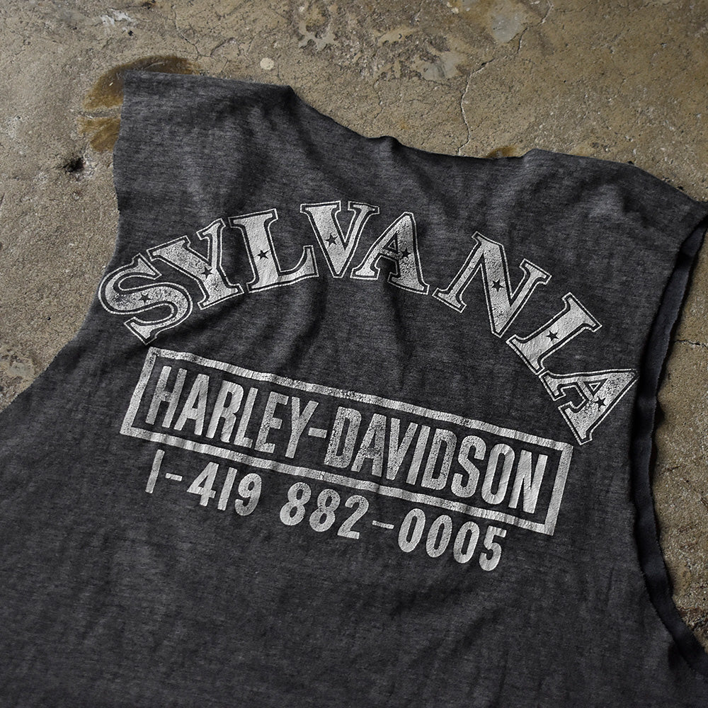 80's “Harley-Davidson“ ロゴ カットオフ！ バイク Tシャツ 250730H