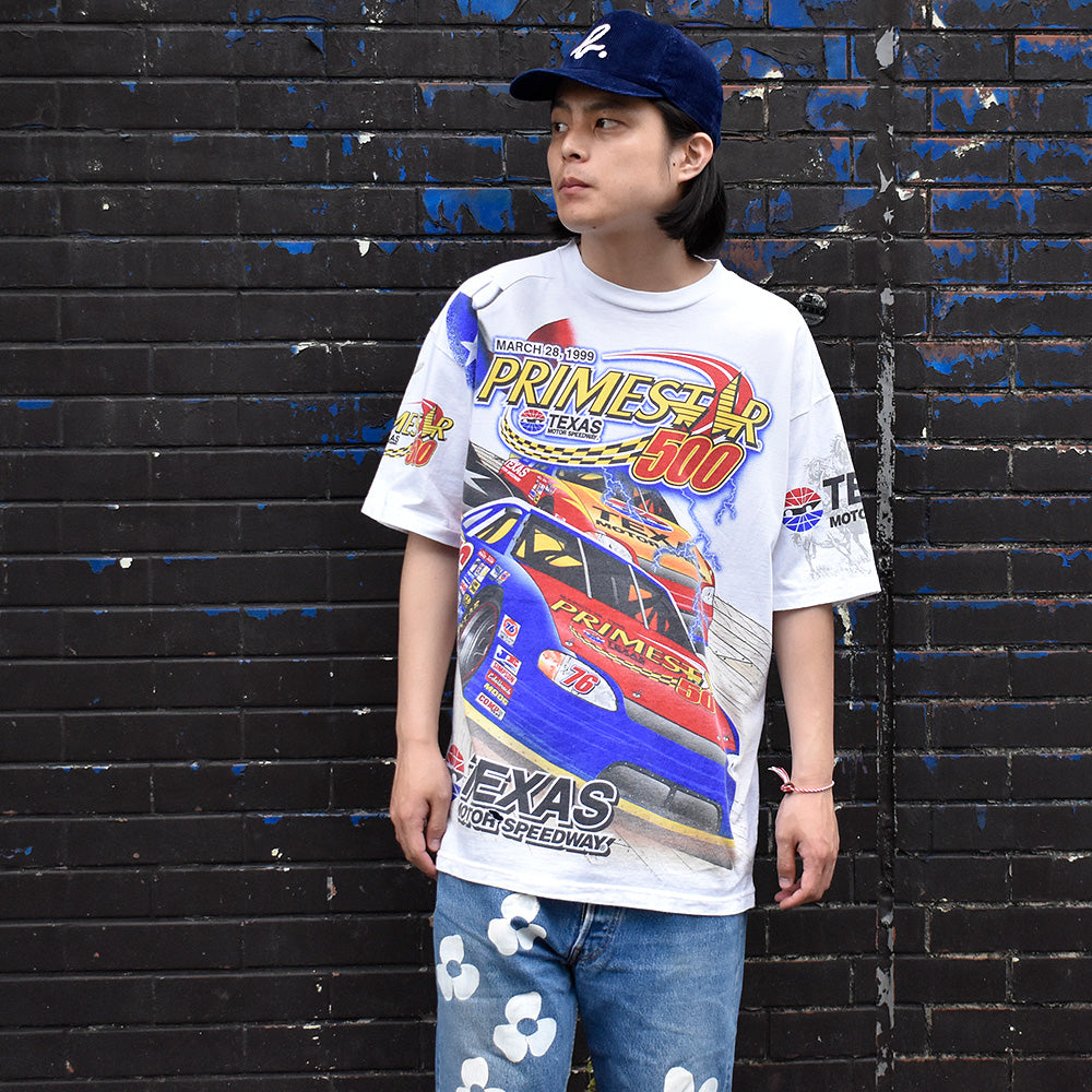 90's AOP！ Racing Tシャツ USA製 240624H