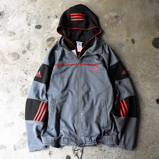 90's~Y2K adidas レイヤードタイプ フード付き トラックジャケット 250530H