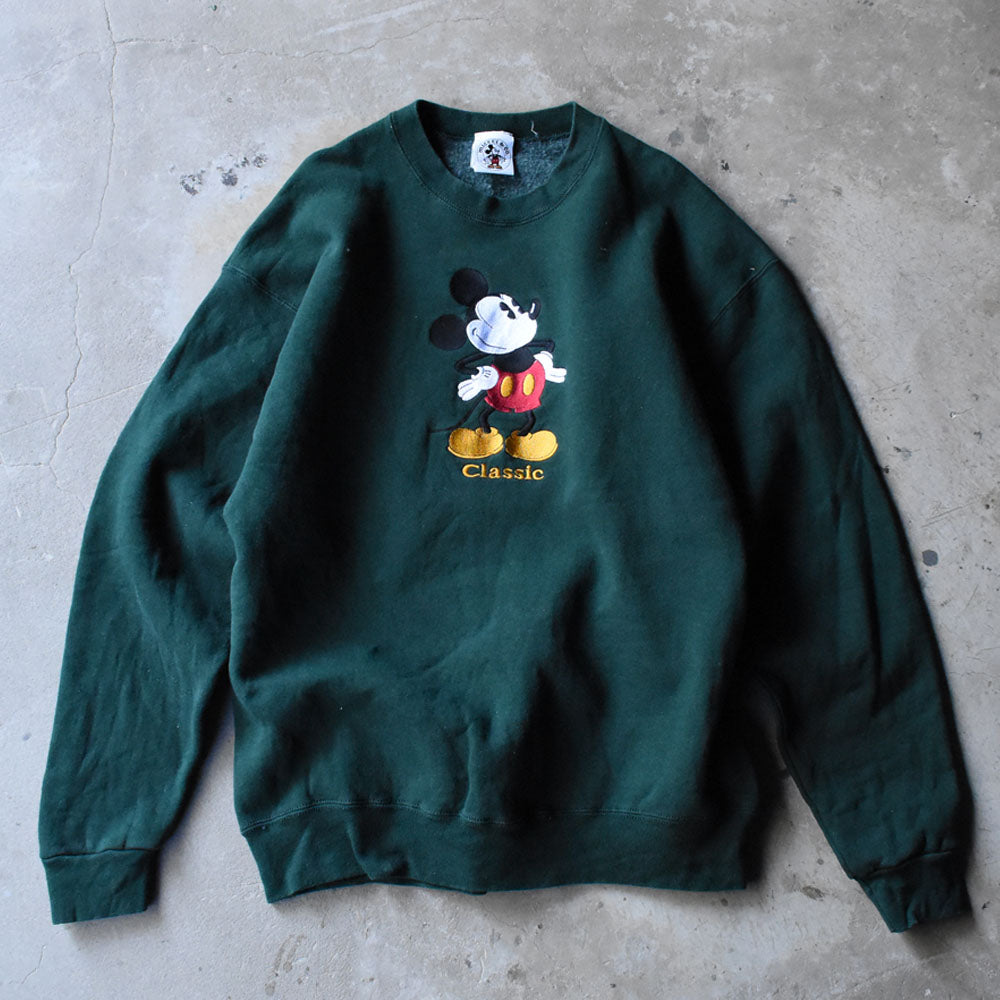 90’s Disney “Mickey“刺繍 キャラ スウェット USA製 241223