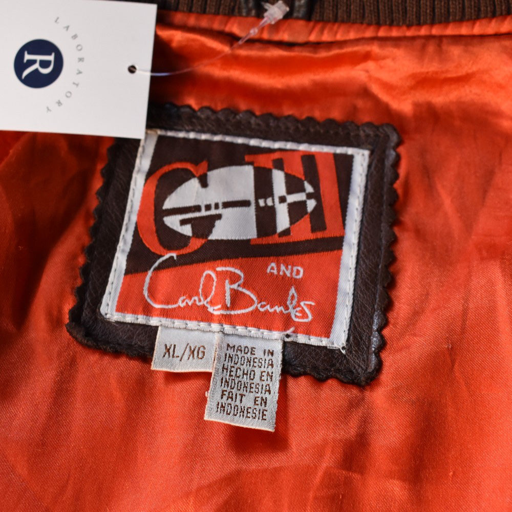 90’s G-III / Cleveland Browns レザースタジャン 251118H